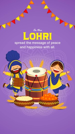 Happy Lohri hd images poster banner status and hd photos